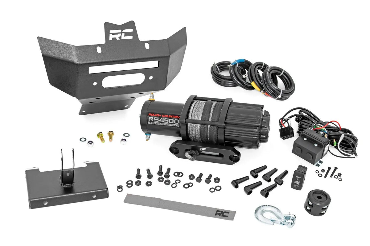 Winch Bumper | 4500-Lb Winch | Synthetic Rope | Can-Am Renegade 1000/Renegade 500 by Rough Country