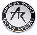 AR CAP BLACK SNAP IN 62BC SILVER AR LOGO by American Racing