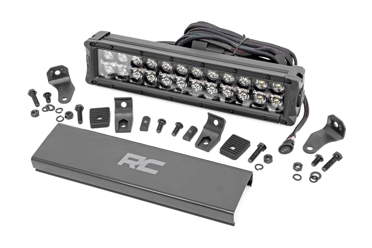 12 Inch Black Series LED Light Bar | Dual Row | White DRL by Rough Country