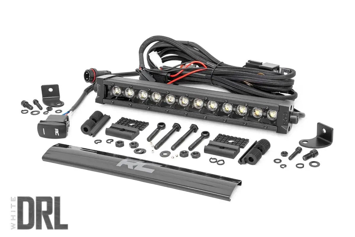 12 Inch Black Series LED Light Bar | Single Row | Amber DRL by Rough Country