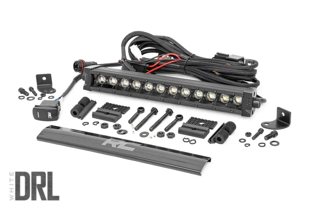12 Inch Black Series LED Light Bar | Single Row | Cool White DRL by Rough Country
