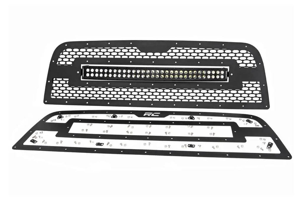Mesh Grille | 30" Dual Row LED | Black | Ram 2500/3500 2WD/4WD (2013-2018) by Rough Country