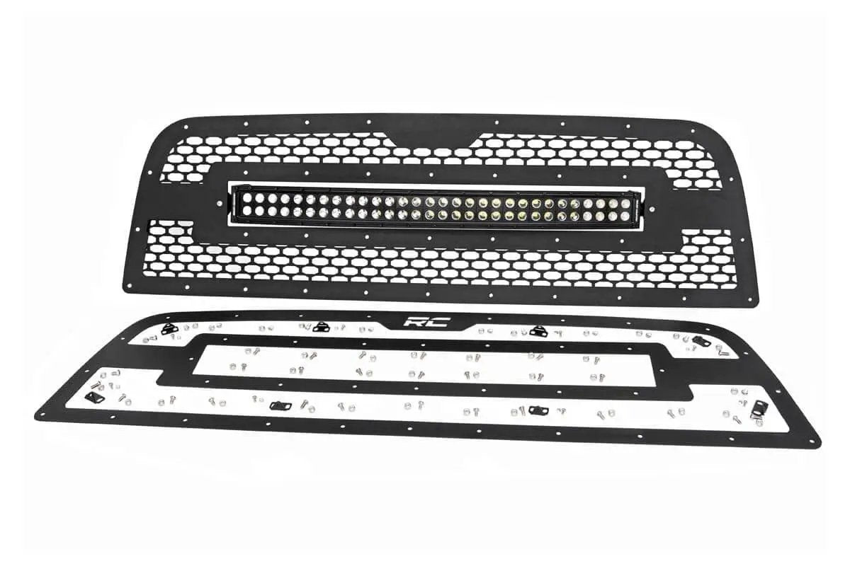 Mesh Grille | 30" Dual Row LED | Black | Ram 2500/3500 2WD/4WD (2013-2018) by Rough Country