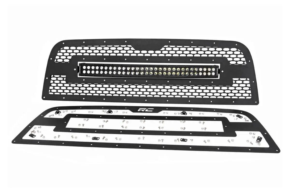 Mesh Grille | 30" Dual Row LED | Black | Ram 2500/3500 2WD/4WD (2013-2018) by Rough Country