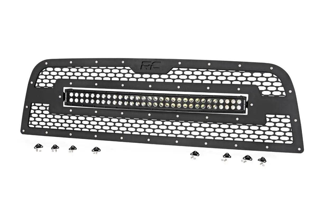 Mesh Grille | 30" Dual Row LED | Black | Ram 2500/3500 2WD/4WD (2013-2018) by Rough Country