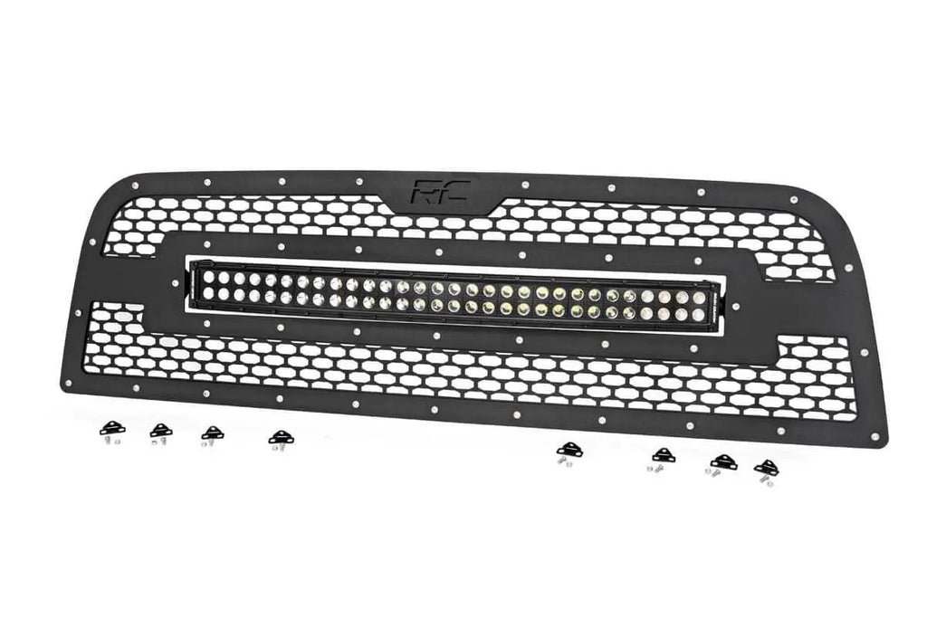 Mesh Grille | 30" Dual Row LED | Black | Ram 2500/3500 2WD/4WD (2013-2018) by Rough Country