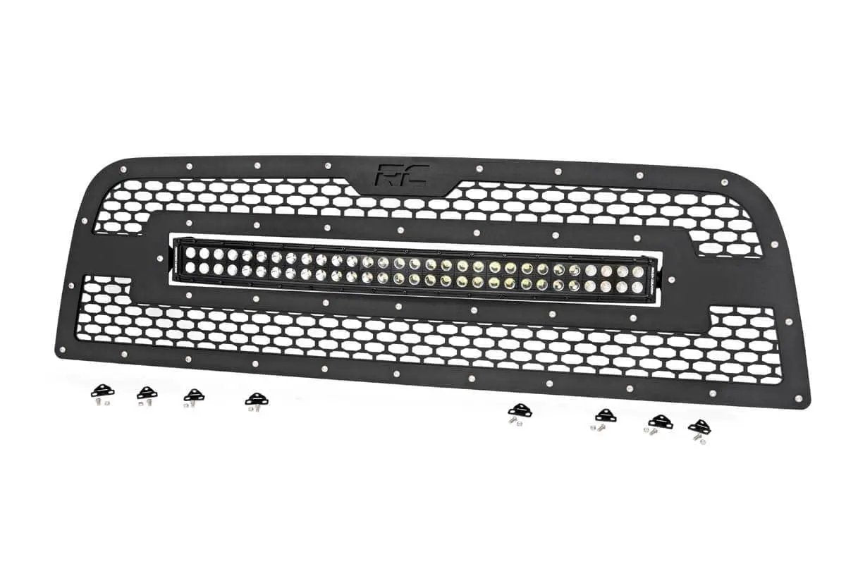 Mesh Grille | 30" Dual Row LED | Black | Ram 2500/3500 2WD/4WD (2013-2018) by Rough Country