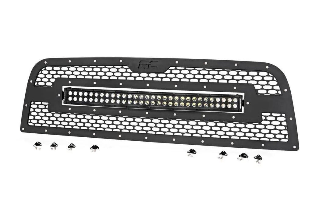 Mesh Grille | 30" Dual Row LED | Black | Ram 2500/3500 2WD/4WD (2013-2018) by Rough Country