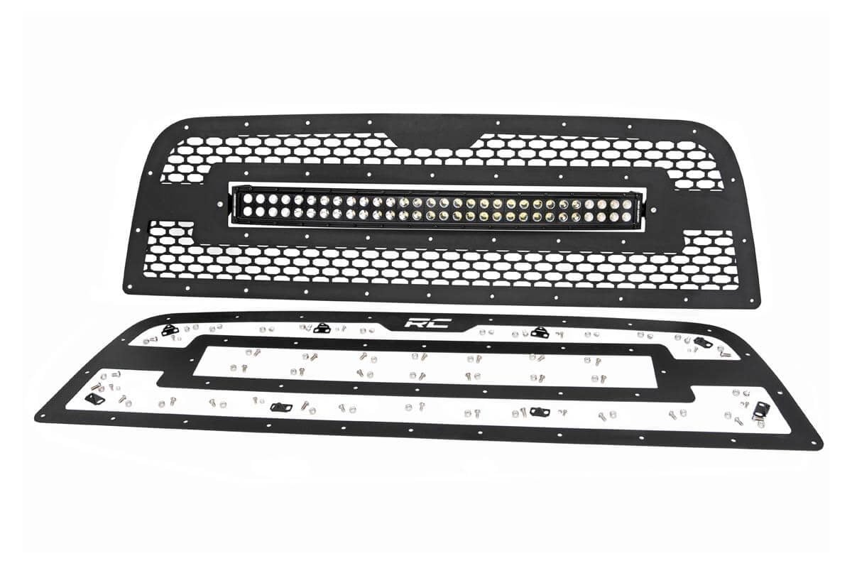 Mesh Grille | 30" Dual Row LED | Black | Ram 2500/3500 2WD/4WD (2013-2018) by Rough Country