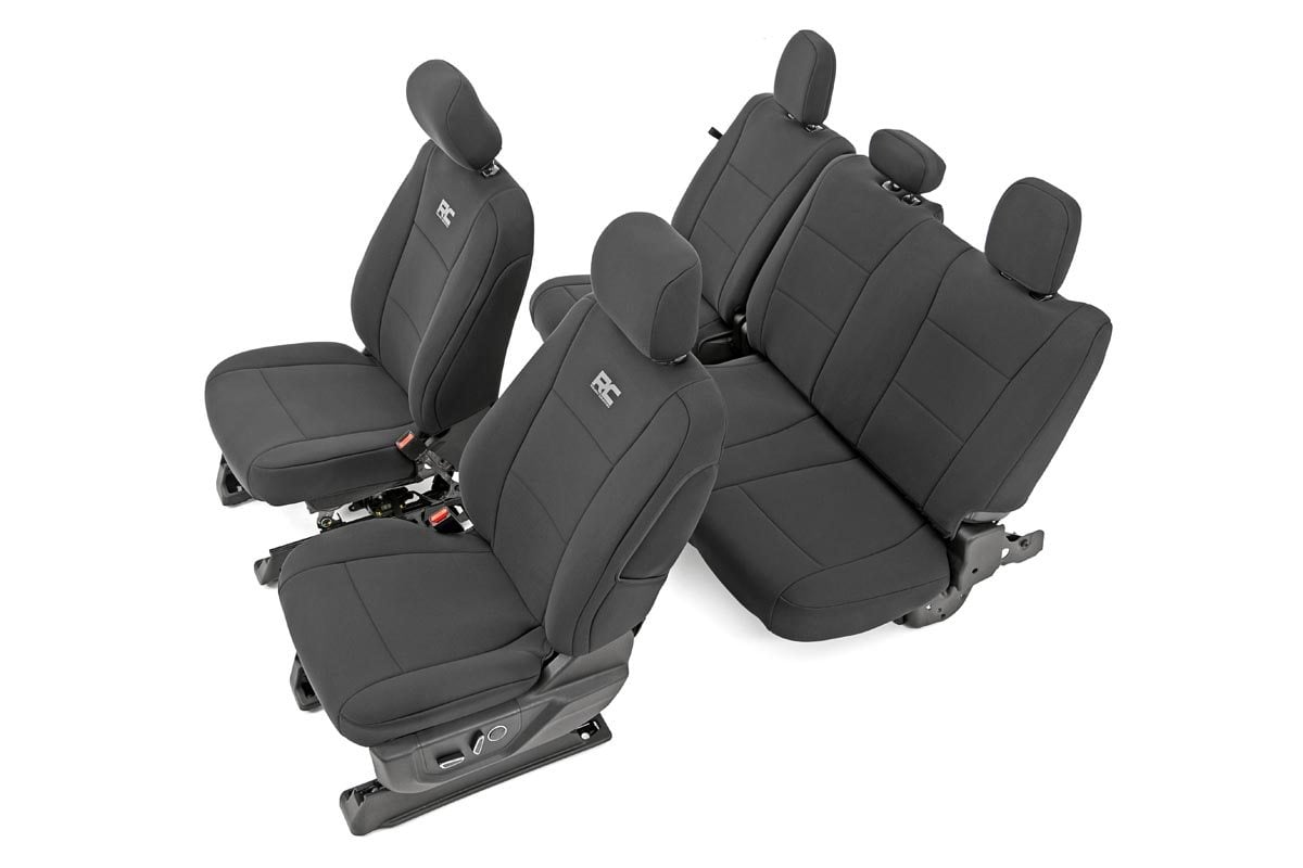 Seat Covers | FR Bucket and RR Bench | Ford F-150/Lightning/F-250/F-350 (15-26) by Rough Country