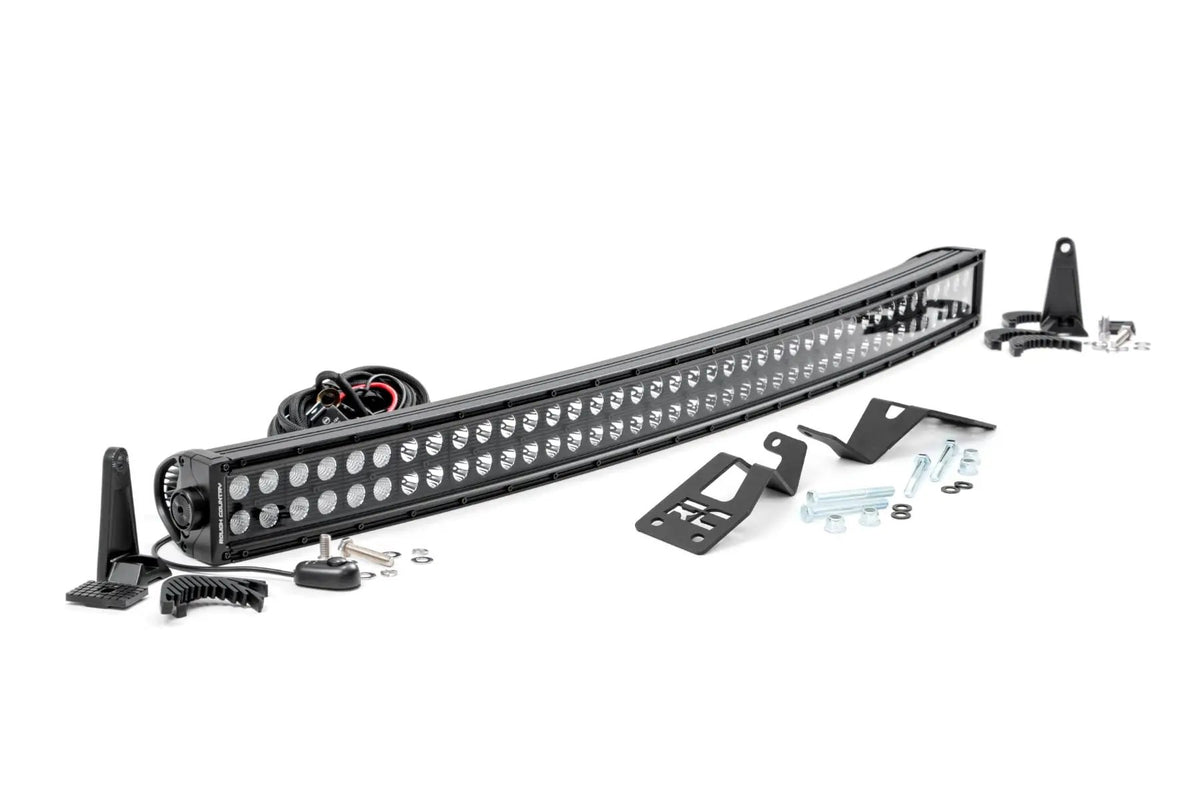 LED Light Kit | Front Mount | 40" Black Dual Row | White DRL | Can-Am Commander Max 1000 by Rough Country