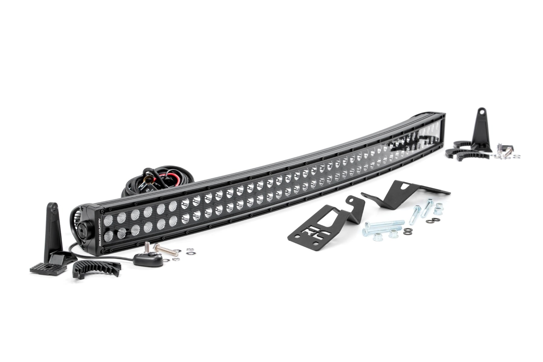 LED Light Kit | Front Mount | 40" Black Dual Row | White DRL | Can-Am Commander Max 1000 by Rough Country