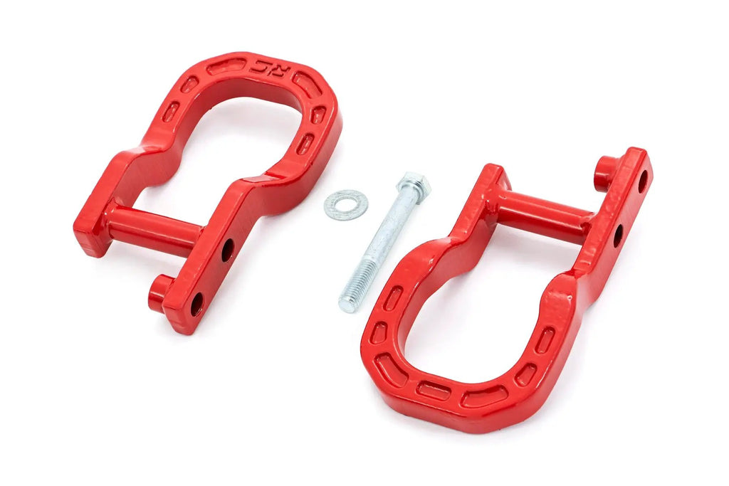 Tow Hooks | Forged | Red | Chevy Silverado 1500 2WD/4WD (2014-2018 & Classic) by Rough Country