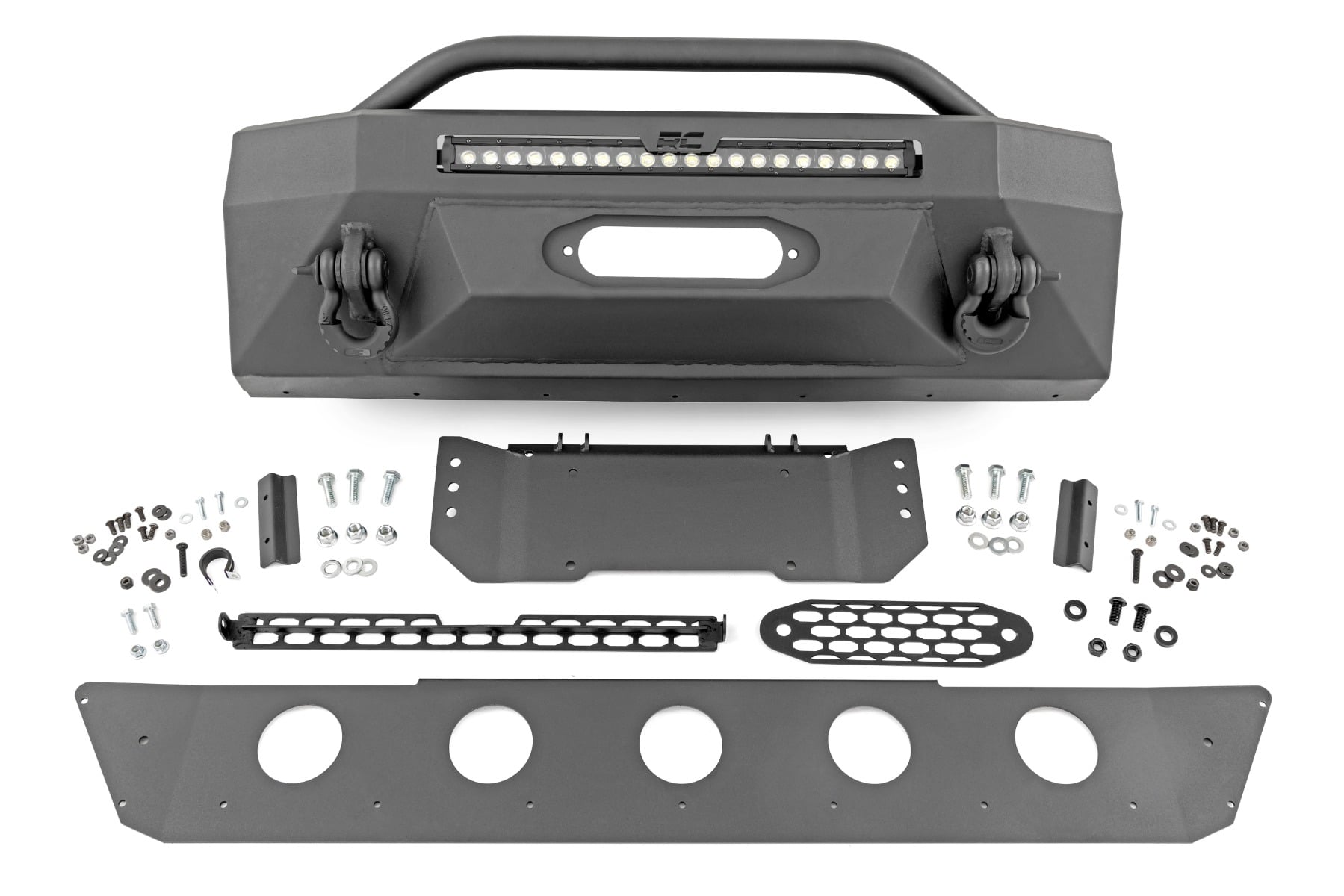 Front Bumper | Hybrid | 20" Blk LED | Toyota 4Runner 2WD/4WD (2014-2024) by Rough Country