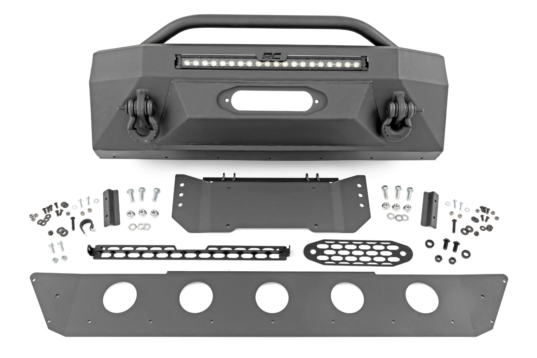 Front Bumper | Hybrid | 20" Blk DRL | Toyota 4Runner 2WD/4WD (2014-2024) by Rough Country
