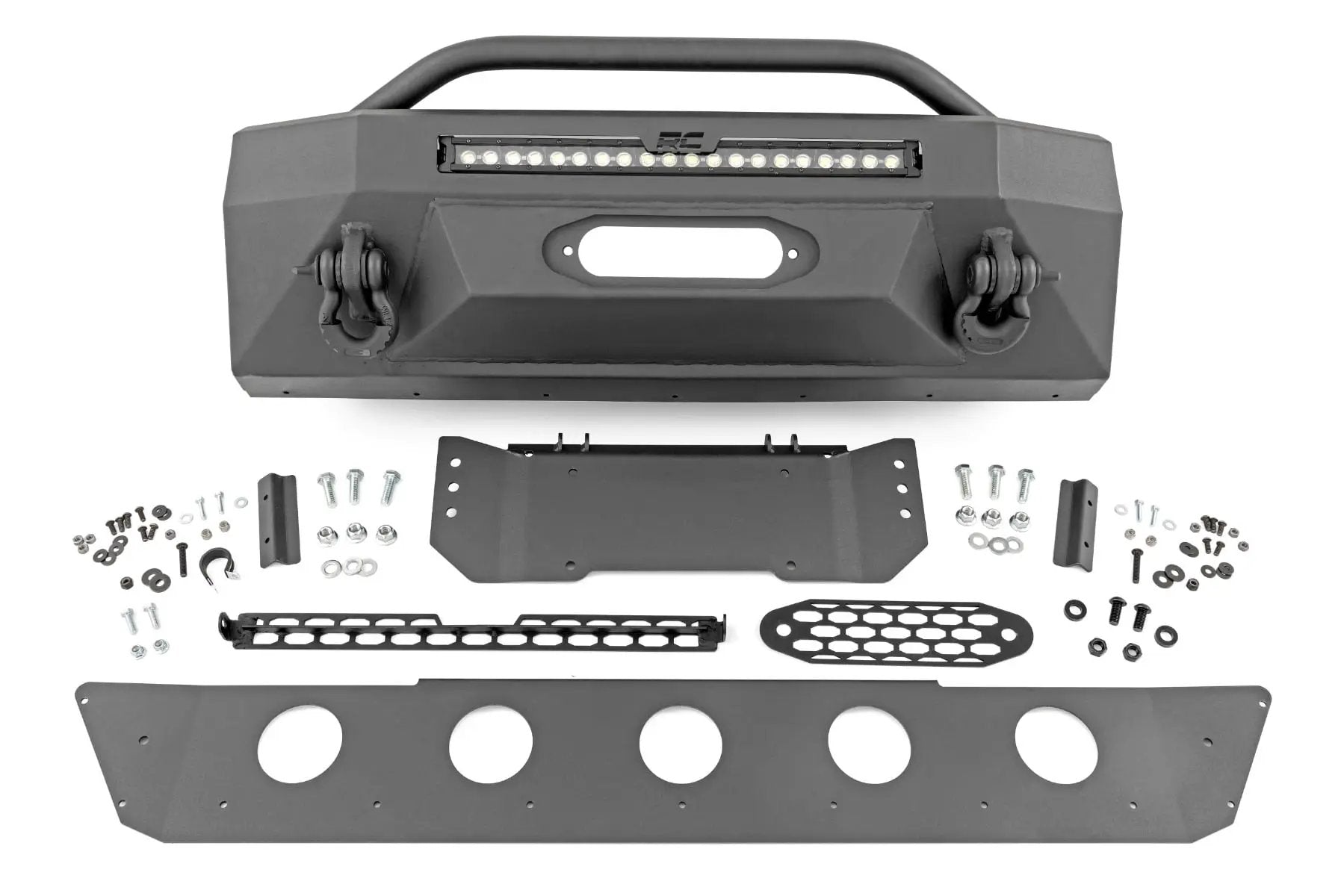 Front Bumper | Hybrid | 20" Blk DRL | Toyota 4Runner 2WD/4WD (2014-2024) by Rough Country