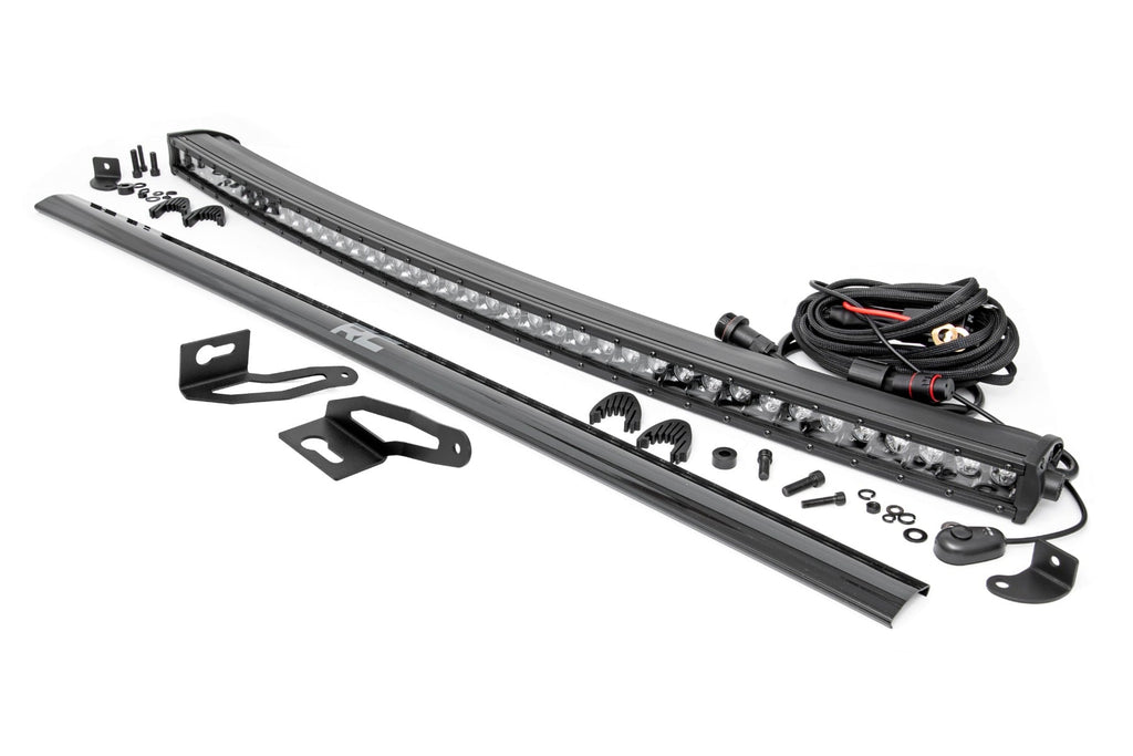LED Light Kit | Roof Mount | 40" Black Single Row | Jeep Cherokee KL (14-23) by Rough Country