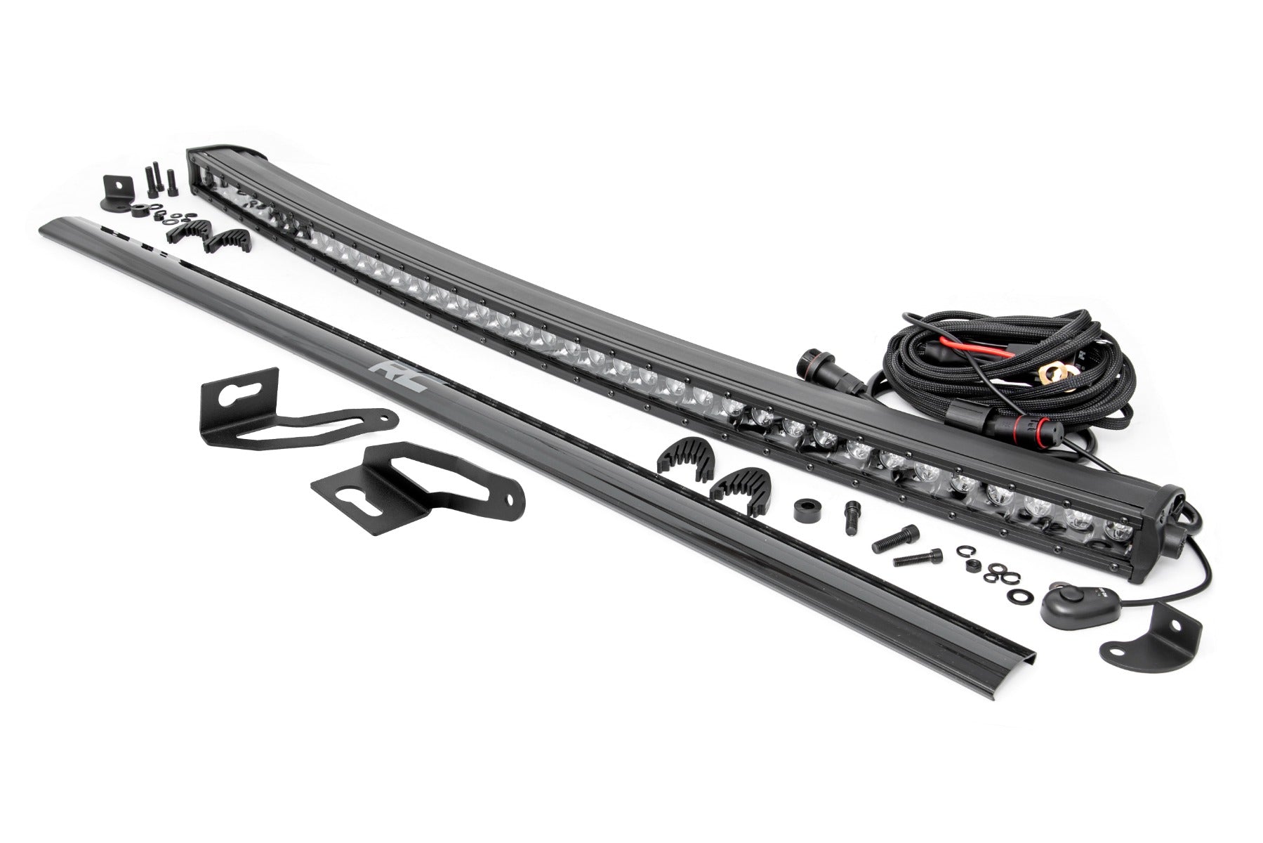 LED Light Kit | Roof Mount | 40" Black Single Row | Jeep Cherokee KL (14-23) by Rough Country