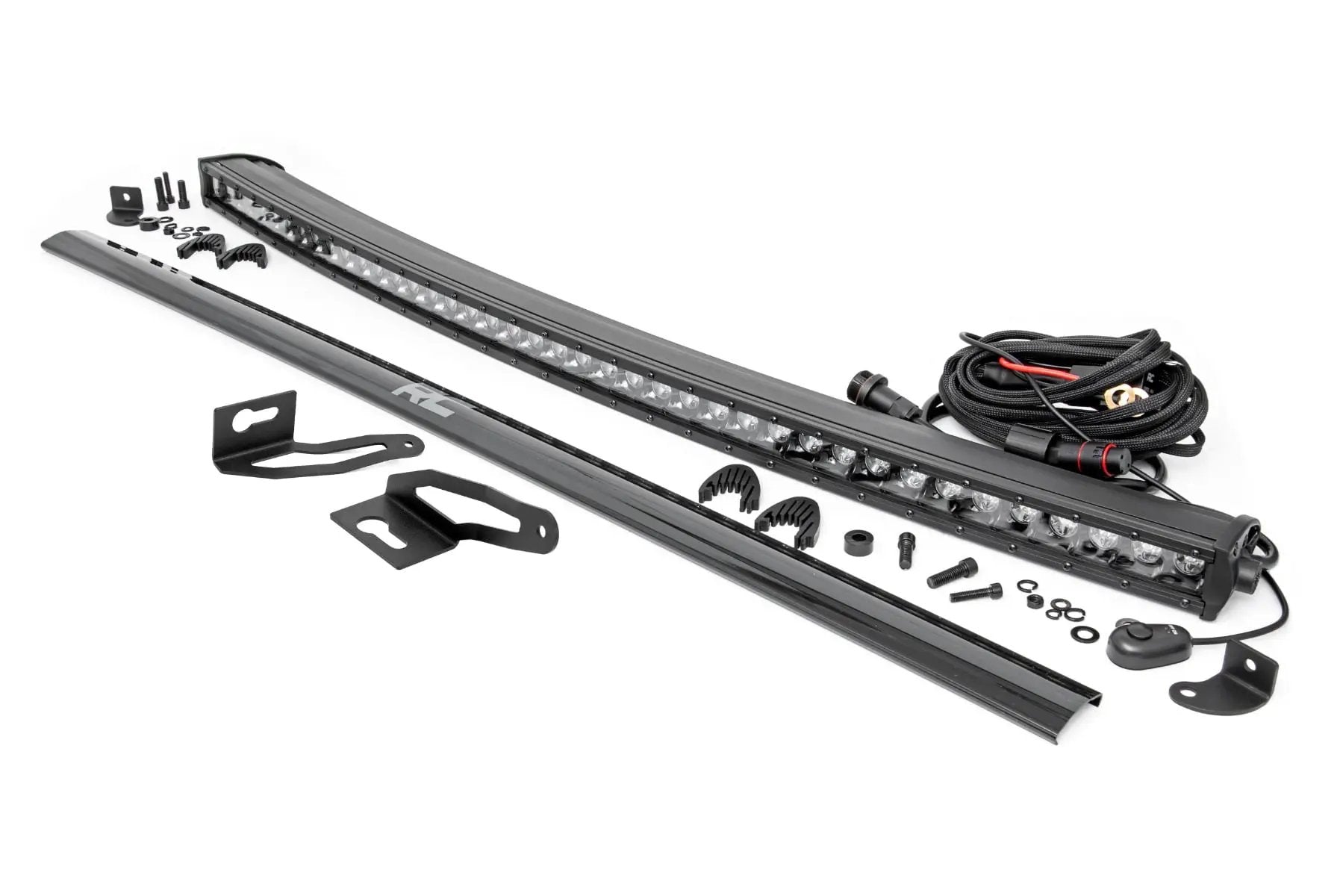 LED Light Kit | Roof Mount | 40" Black Single Row | Jeep Cherokee KL (14-23) by Rough Country
