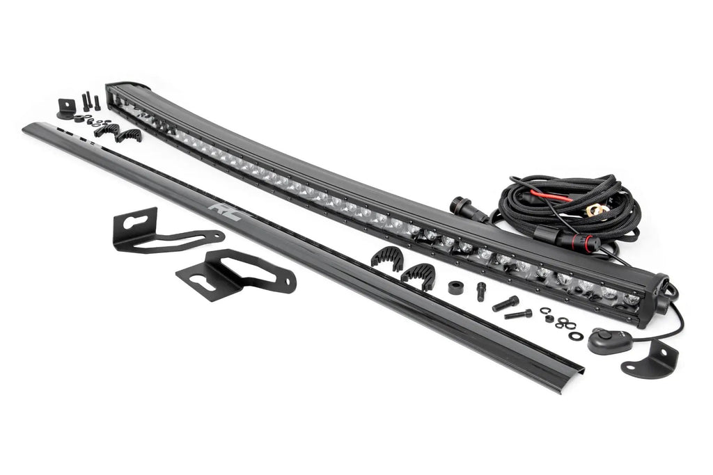 LED Light Kit | Roof Mount | 40" Black Single Row | Jeep Cherokee KL (14-23) by Rough Country