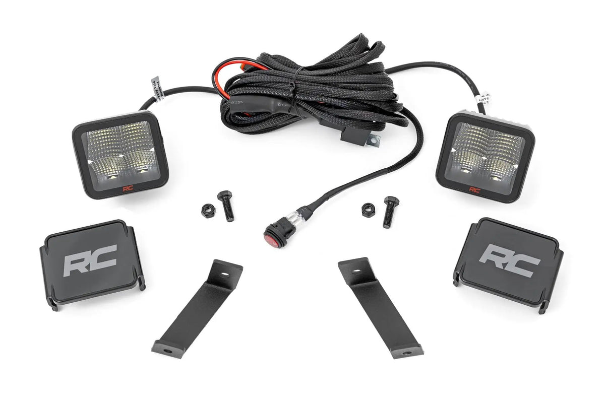 LED Light Kit | Ditch Mount | 2" Spectrum Pair | Spot | Jeep Cherokee KL (14-21) by Rough Country