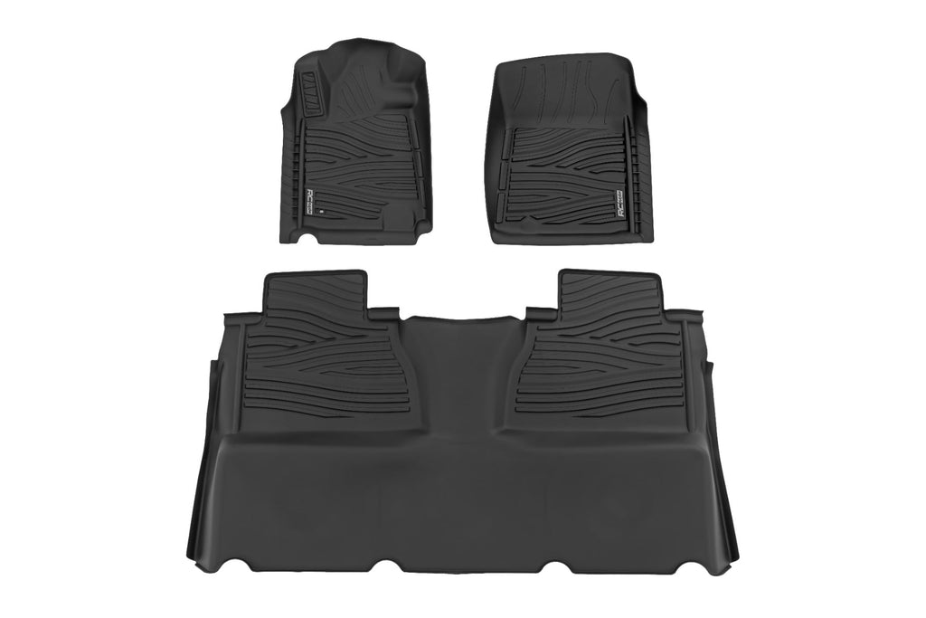 Floor Mats | FR & RR | Double Cab | Toyota Tundra 2WD/4WD (2014-2021) by Rough Country