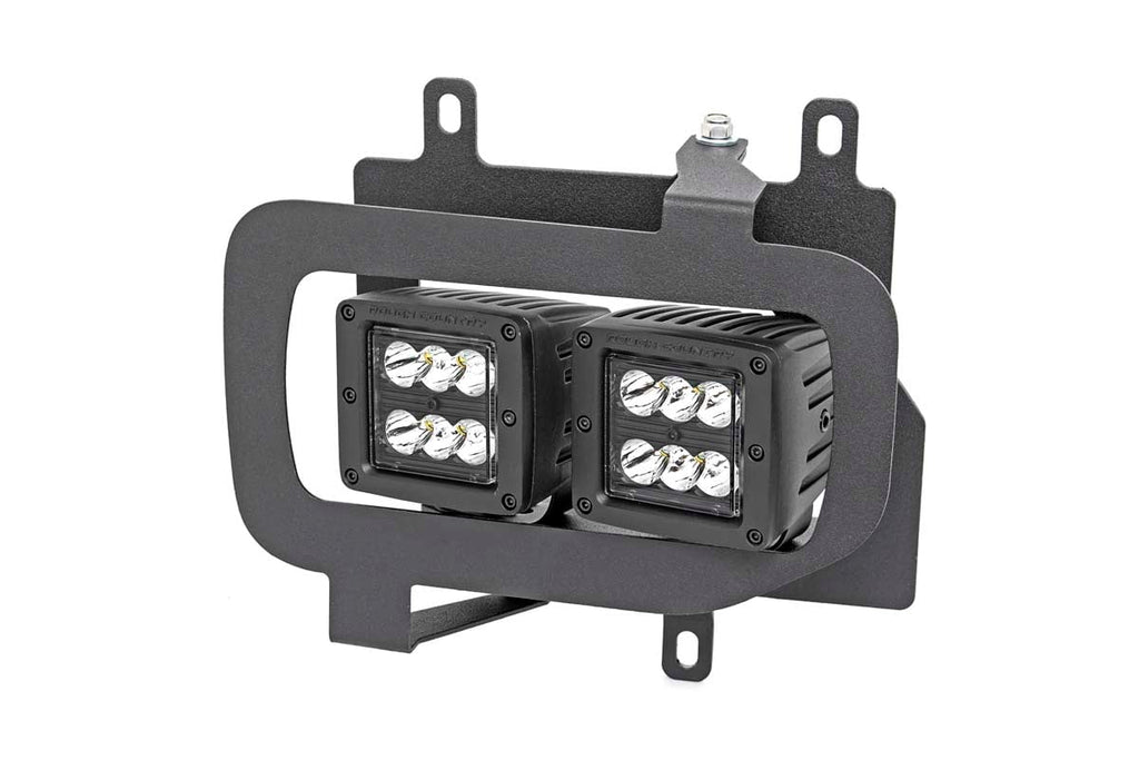 LED Light Kit | Fog Mount | Dual 2" Black Pairs | Spot/Flood | Ford F-150 (15-17) by Rough Country