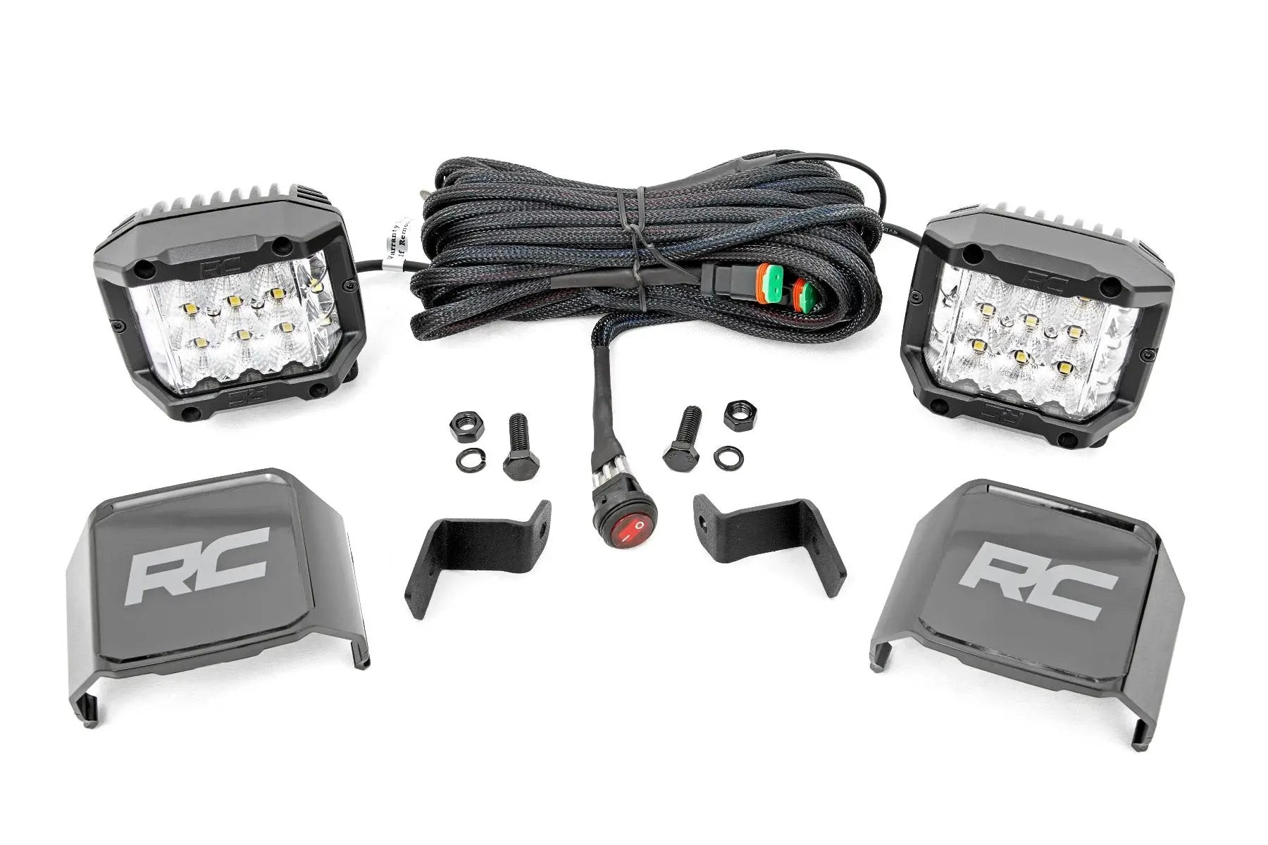 LED Light | Ditch Mount | 2" Chrome Pair | Wide Angle | Ford F-150 (15-24) by Rough Country