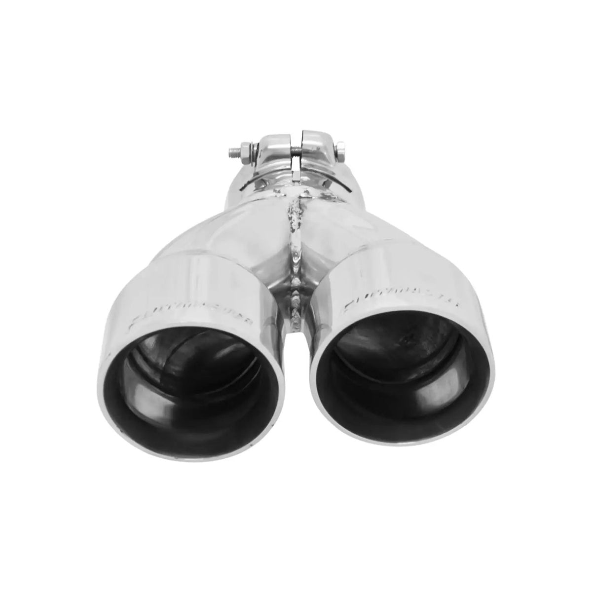 Exhaust Tip - 3.00 in Dual Angle Cut Polished SS Fits 2.50 in. - Right -Clamp on by Flowmaster