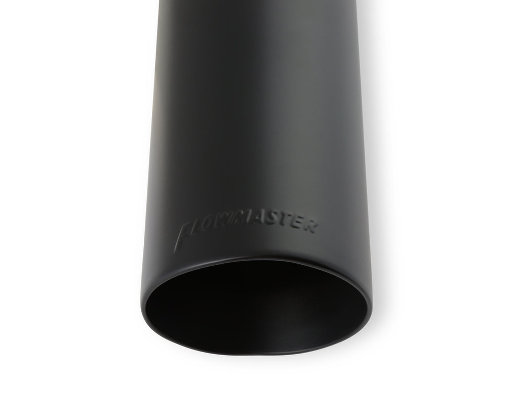 Exhaust Tip - 3.5 in. Black Angle Cut Fits 2.5 in. Tubing- Clamp On by Flowmaster