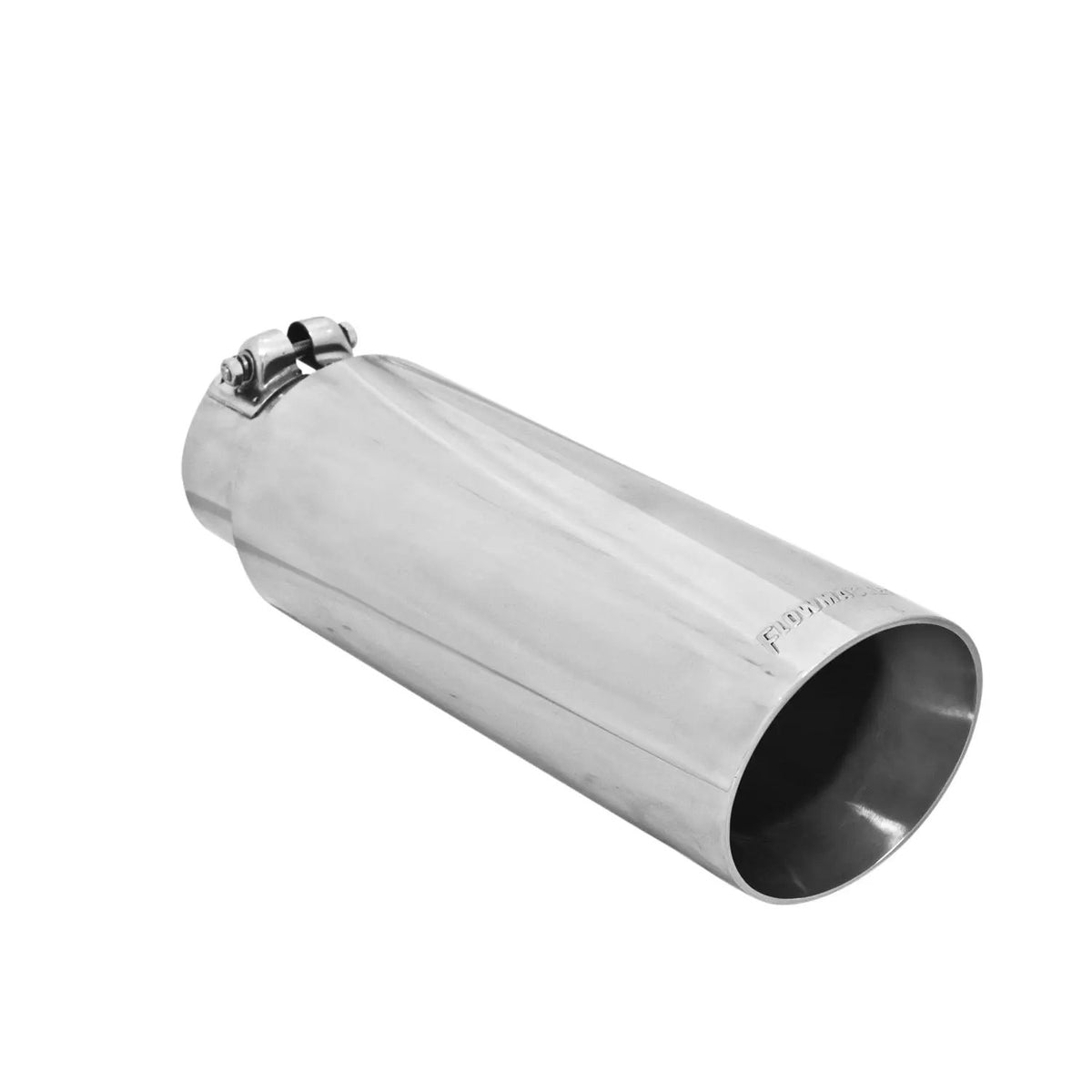 Exhaust Tip - 4.00 in. Angle Cut Polished SS Fits 3.00 in. Tubing - Clamp on by Flowmaster