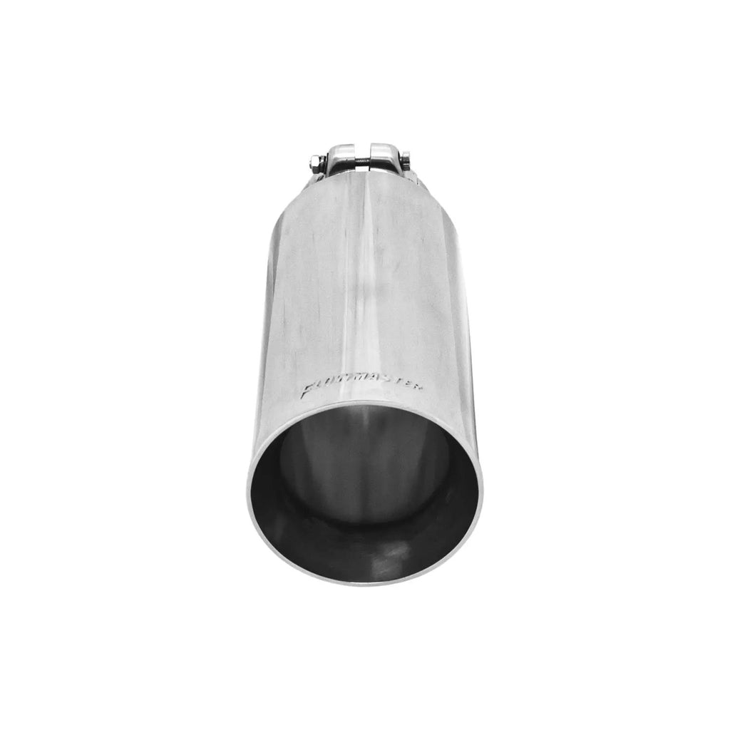 Exhaust Tip - 4.00 in. Angle Cut Polished SS Fits 3.00 in. Tubing - Clamp on by Flowmaster
