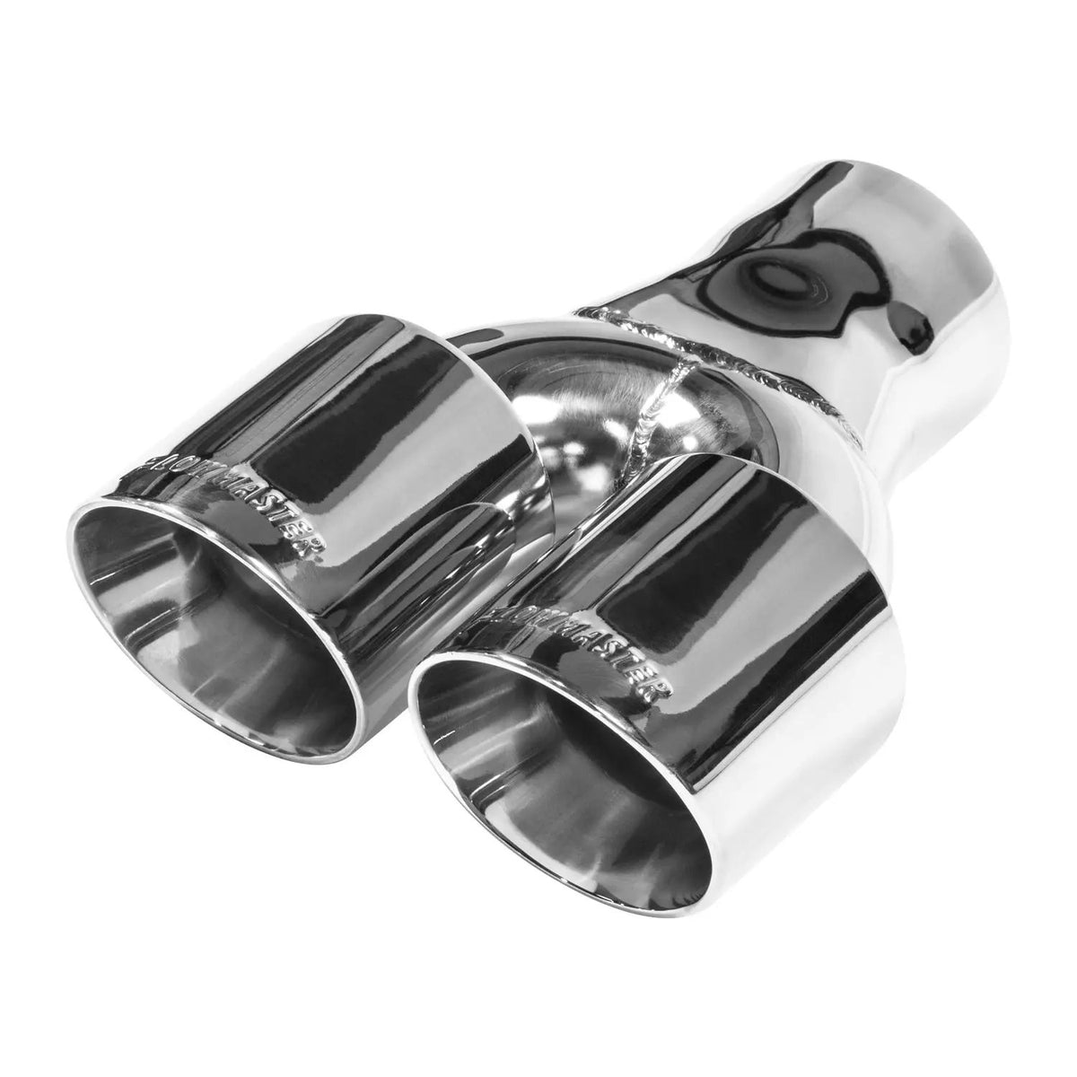 Flowmaster Exhaust Tip - 3 in. Dual Out Angle Cut - Fits 3 in. Tubing - Weld On by Flowmaster
