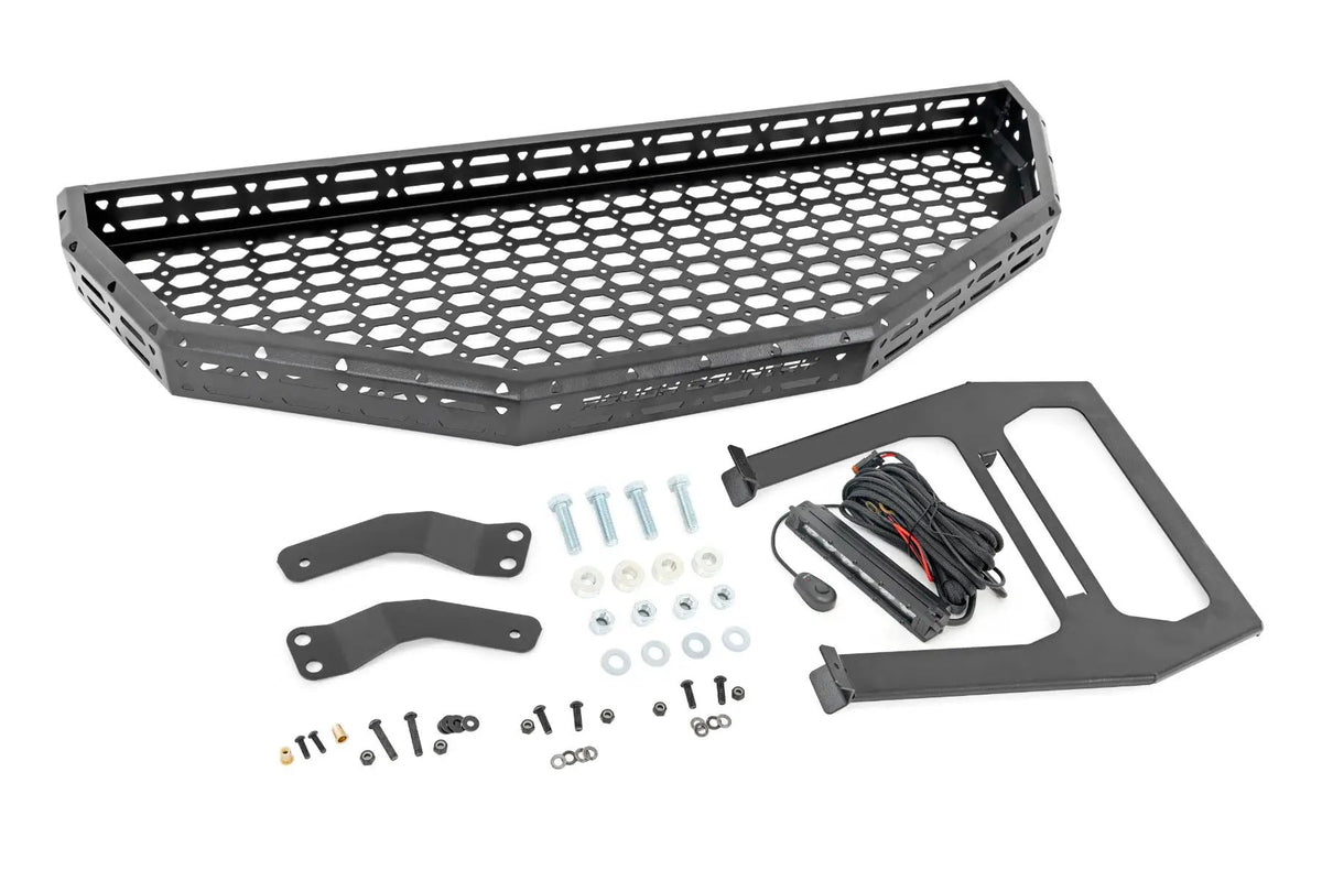 Front Cargo Rack |Black Series LED | 6" Light | Slim Line | Honda Pioneer 1000 by Rough Country