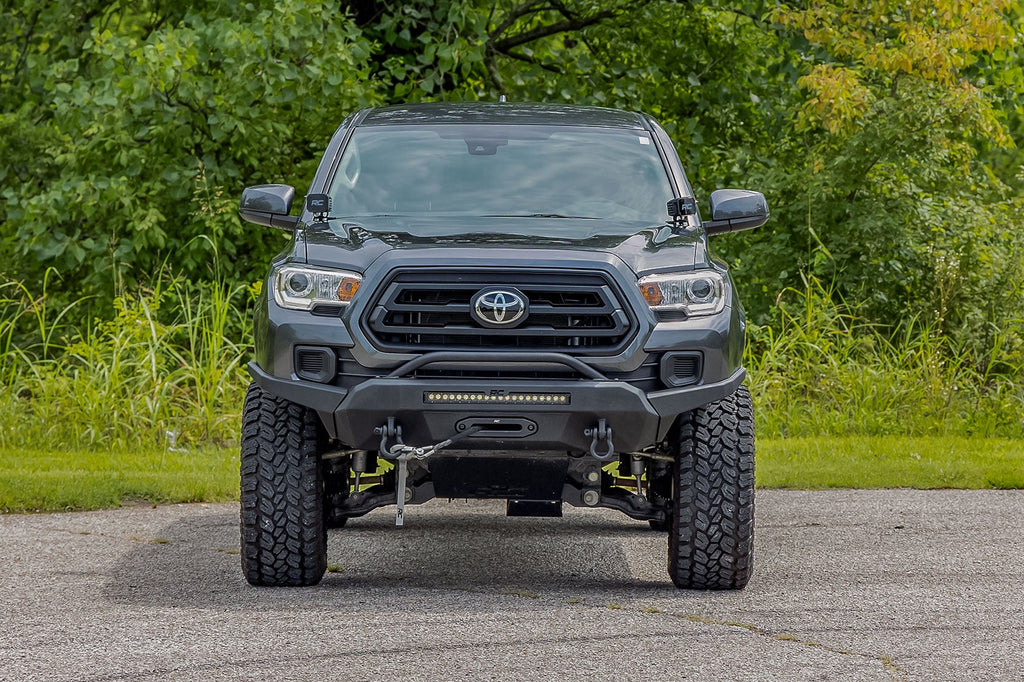 Front Bumper | High Clearance | 12000-Lb Pro Series Winch | Synthetic Rope Toyota Tacoma 4WD (16-23) by Rough Country