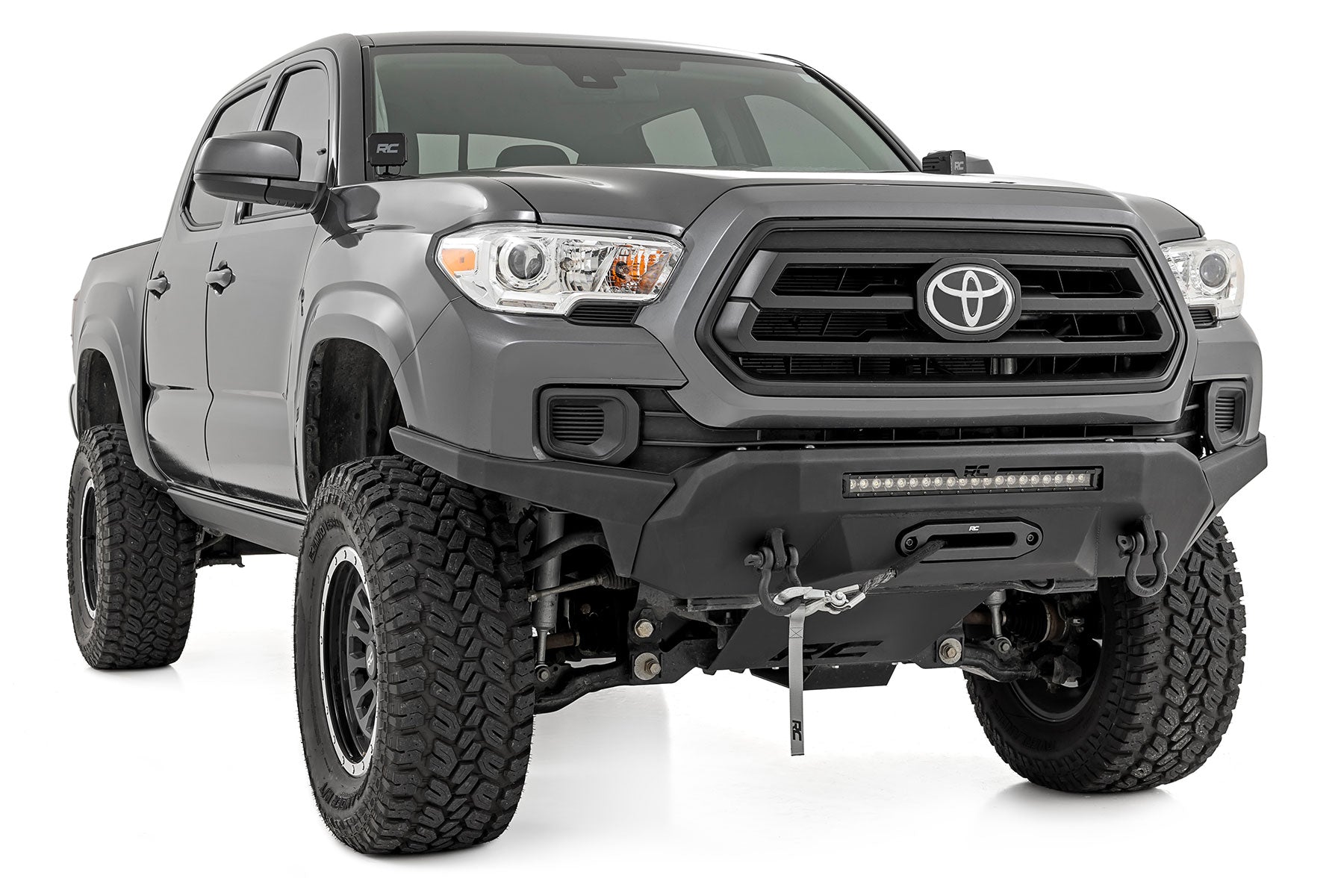 Front Bumper | High Clearance | Hybrid | 20" Blk DRL LED | Toyota Tacoma (16-23) by Rough Country