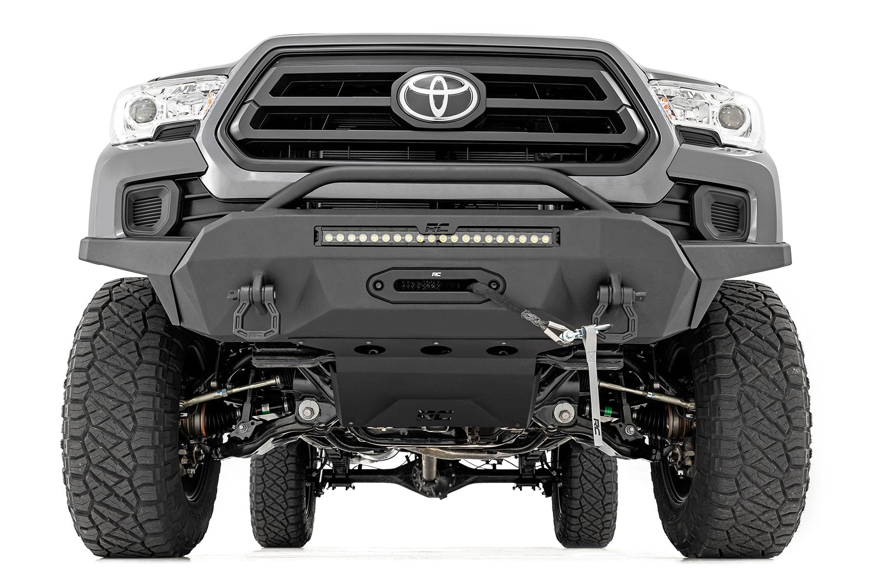 Front Bumper | Hybrid | 20" Blk White DRL LED | Toyota Tacoma 2WD/4WD (16-23) by Rough Country