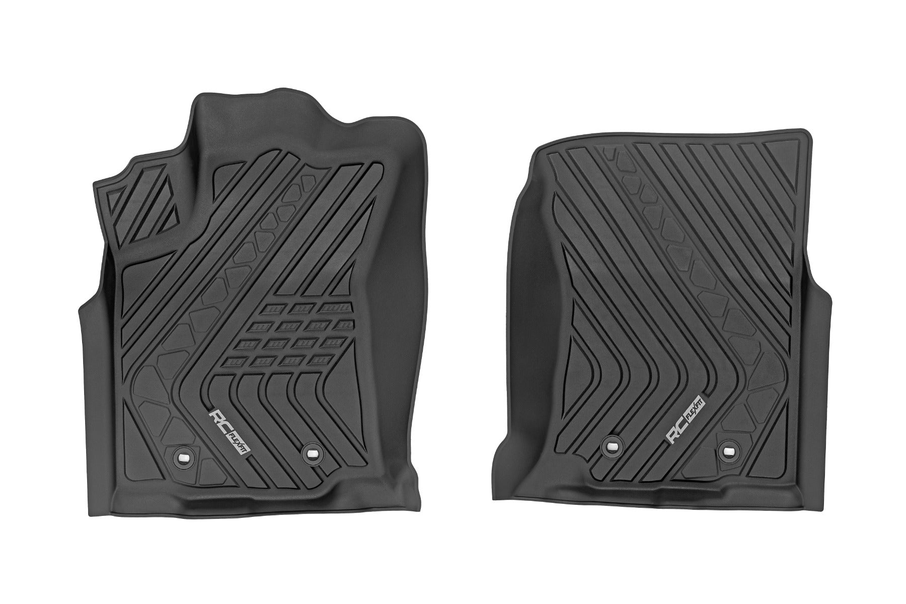 Flex-Fit Floor Mats | Front | Toyota Tacoma 2WD/4WD (2016-2023) by Rough Country