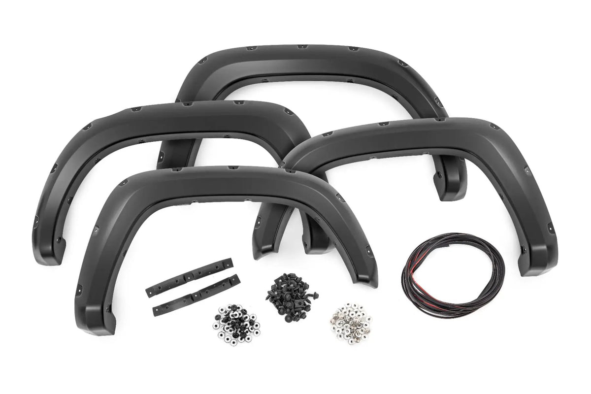Pocket Fender Flares | 202 Black Onyx | Toyota Tacoma 2WD/4WD (2016-2023) by Rough Country