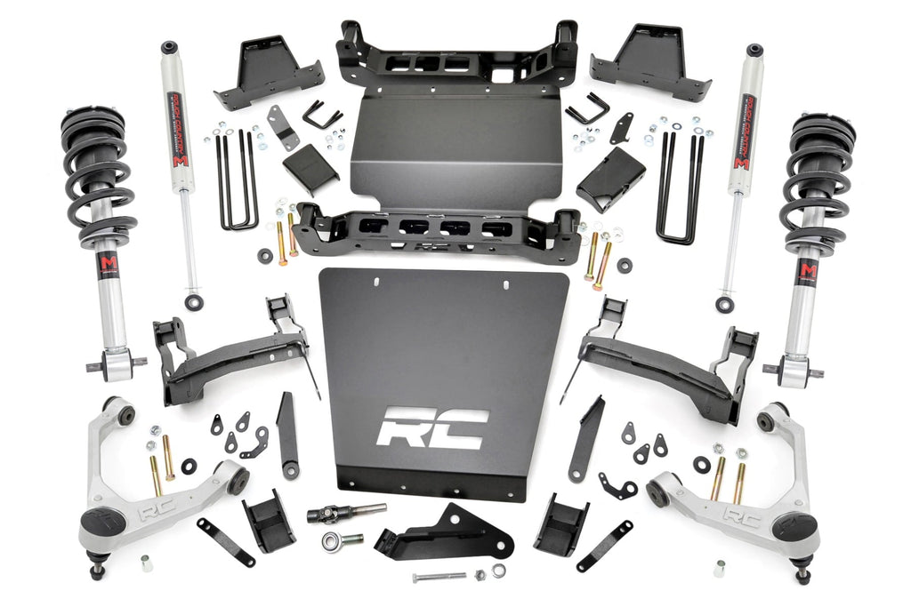 7 Inch Stamped Steel LCA Lift Kit | Forged UCA | Bracket | M1 Struts/M1 | Chevy/GMC 1500 (16-18) by Rough Country