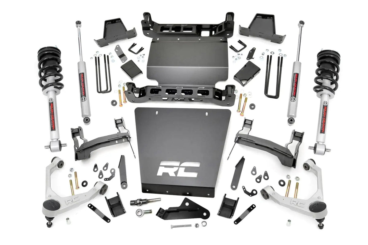 7 Inch Stamped Steel LCA Lift Kit | Forged UCA | Bracket | N3 Struts | Chevy/GMC 1500 (16-18) by Rough Country