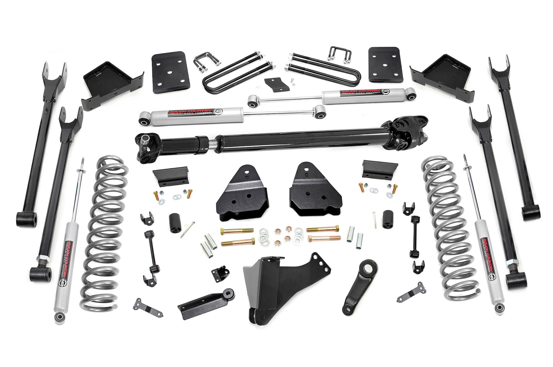 6 Inch Lift Kit | 4-Link | OVLD | D/S | Ford F-250/F-350 Super Duty (17-22) by Rough Country