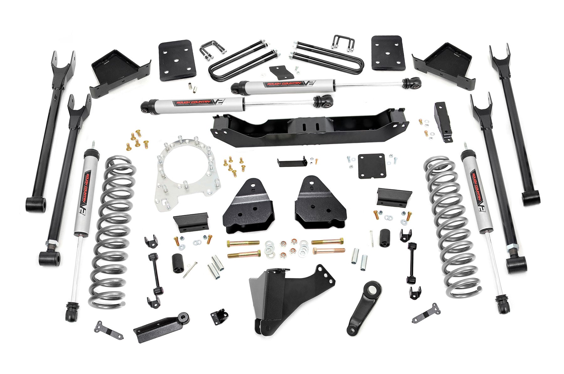 6 Inch Lift Kit | 4-Link | No OVLD | V2 | Ford F-250/F-350 Super Duty (17-22) by Rough Country