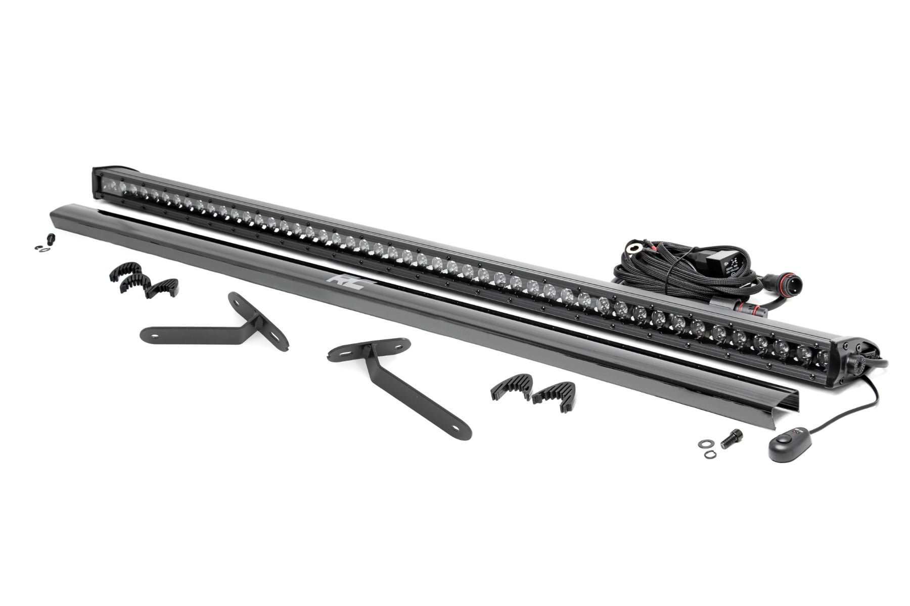 LED Light | Deck Roof | 50" Blk Single Row | Can-Am Defender MAX HD10 by Rough Country
