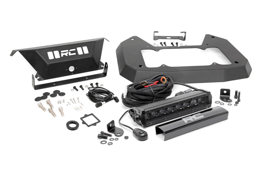 Spare Tire Carrier Delete | 8 Inch BLK Ser LED | Jeep Wrangler JL (18-24) by Rough Country