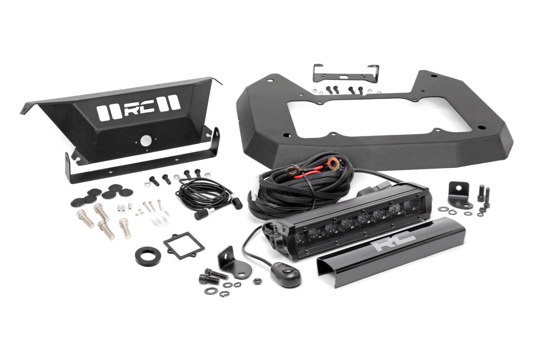 Spare Tire Carrier Delete | 8 Inch BLK Ser LED | Jeep Wrangler JL (18-24) by Rough Country
