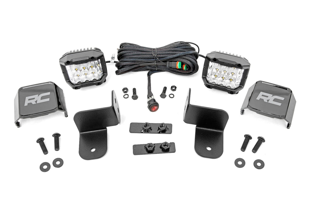 LED Light Kit | Rear Mount | 2" Chrome Pair | Wide Angle | Polaris Ranger XP 1000 by Rough Country