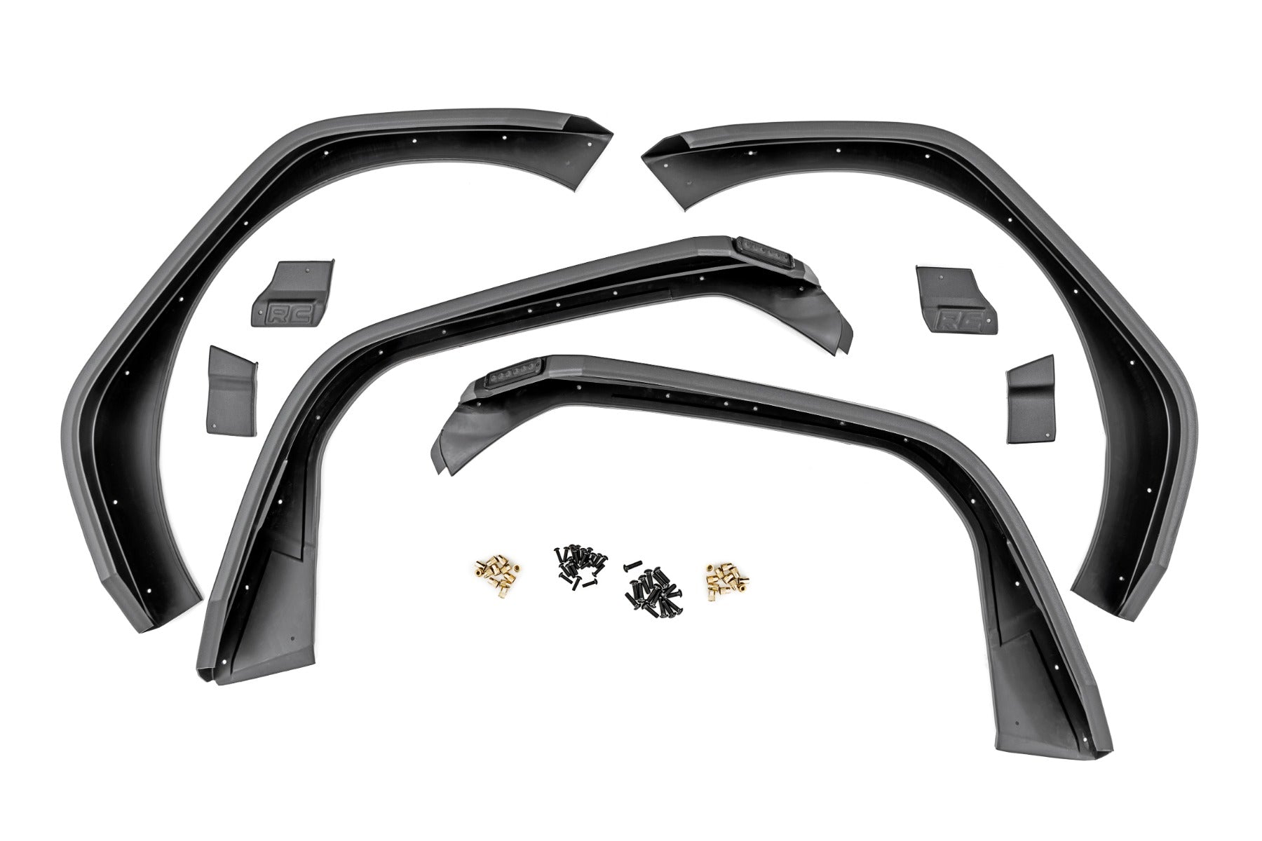 High Clearance LED Flat Fender Flare Kit | UV Treated | Jeep Wrangler JL (2018-2026) by Rough Country