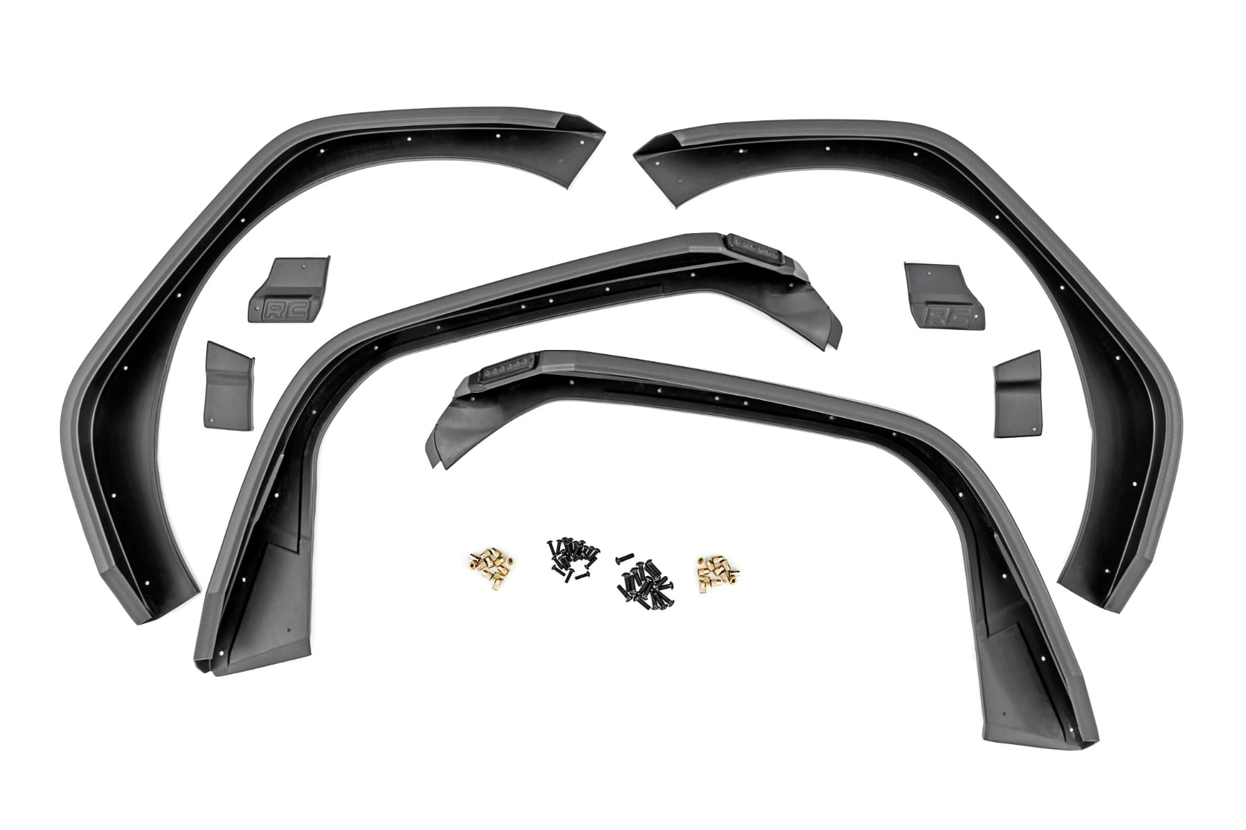 High Clearance LED Flat Fender Flare Kit | UV Treated | Jeep Wrangler JL (2018-2026) by Rough Country