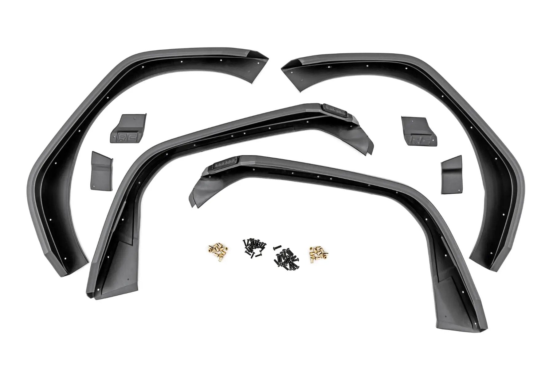 High Clearance LED Flat Fender Flare Kit | UV Treated | Jeep Wrangler JL (2018-2026) by Rough Country